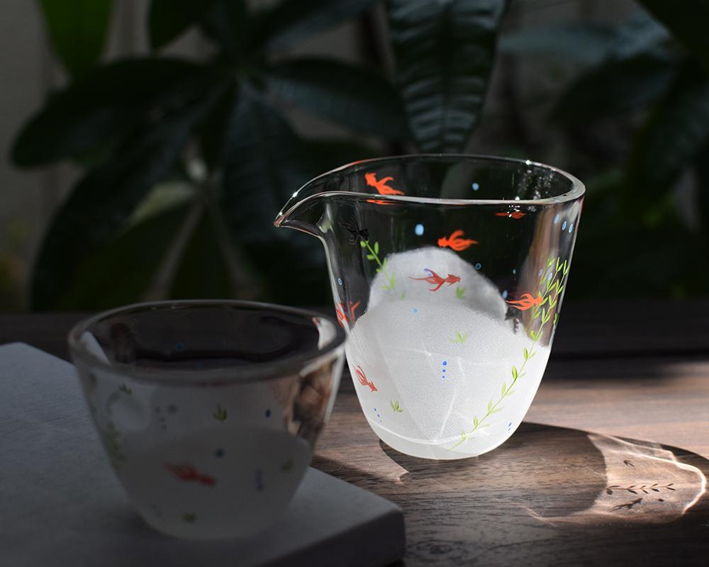 金魚の片口フリーカップガラス（単品）