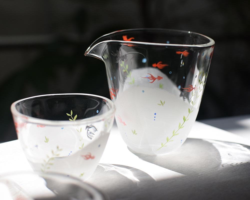 金魚の片口フリーカップガラス（単品） | 2枚目