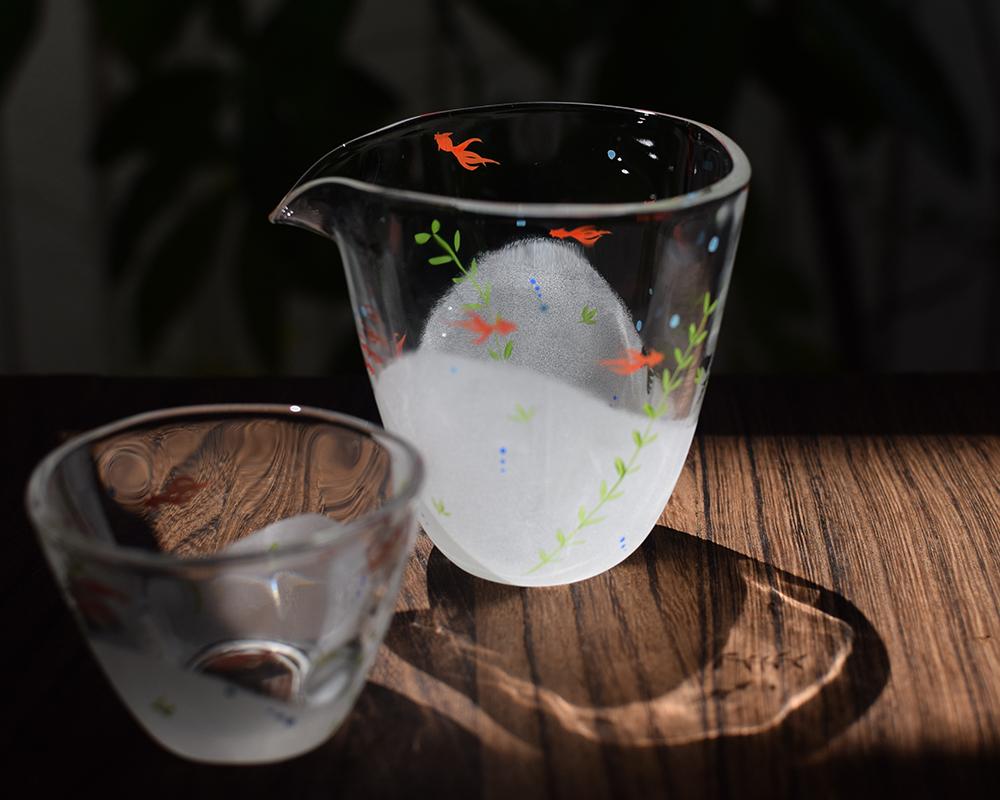 金魚の片口フリーカップガラス（単品） | 3枚目