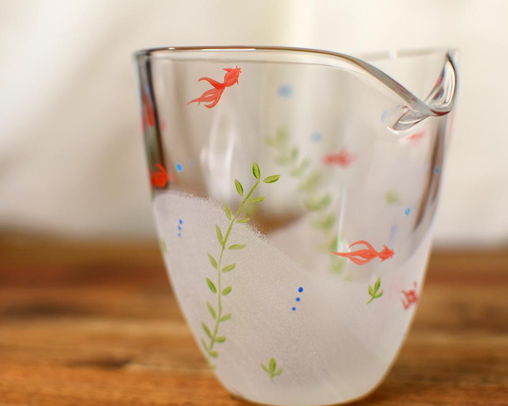 金魚の片口フリーカップガラス（単品） | 5枚目