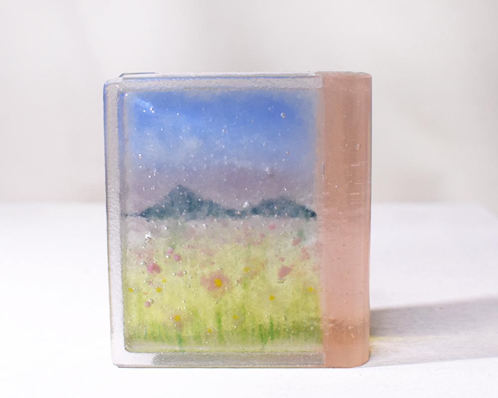 【ガラスのオブジェ】Translucent Pages ― ガラスの小さな物語「あの日の花畑」 | 3枚目