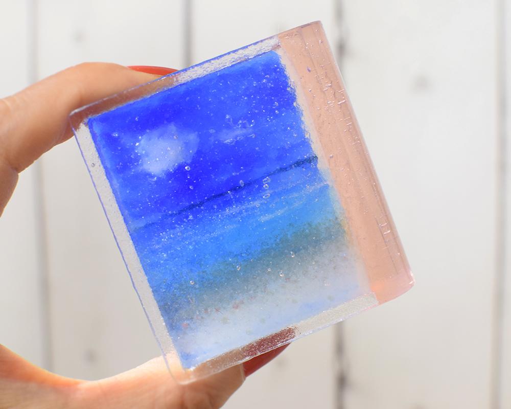 【ガラスのオブジェ】Translucent Pages ― ガラスの小さな物語「水平線」 | 3枚目