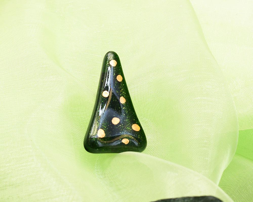 もみの木ガラスのブローチ（水玉） | 7枚目