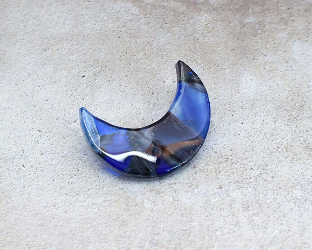 青い月のガラスブローチ | 6枚目