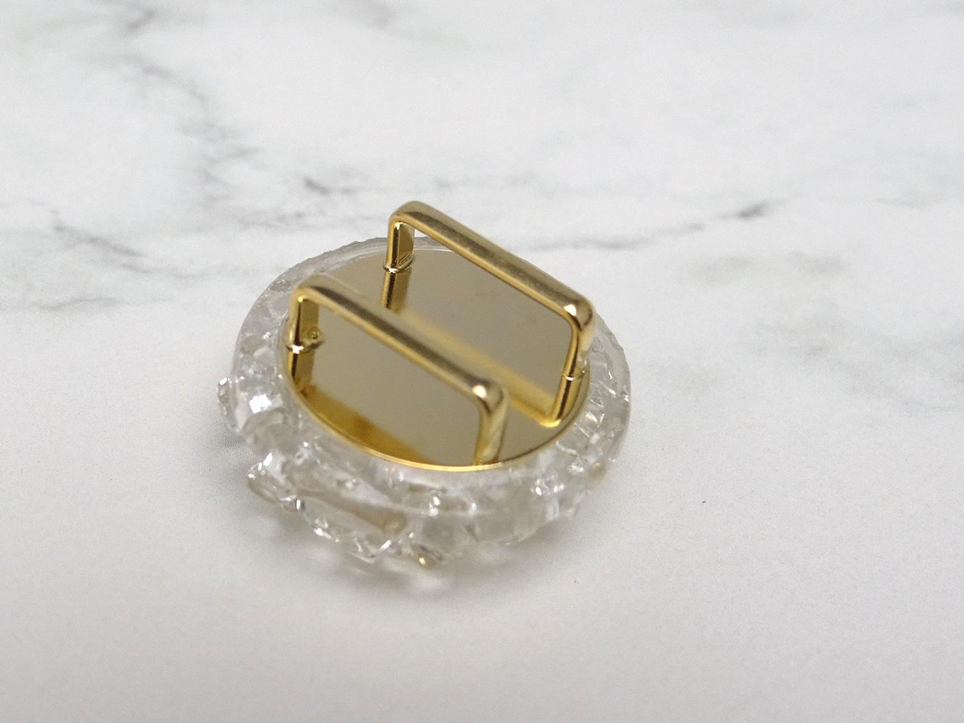 ガラスの帯留め　ゼリー単品（バイオレット、ターコイズ） | 4枚目