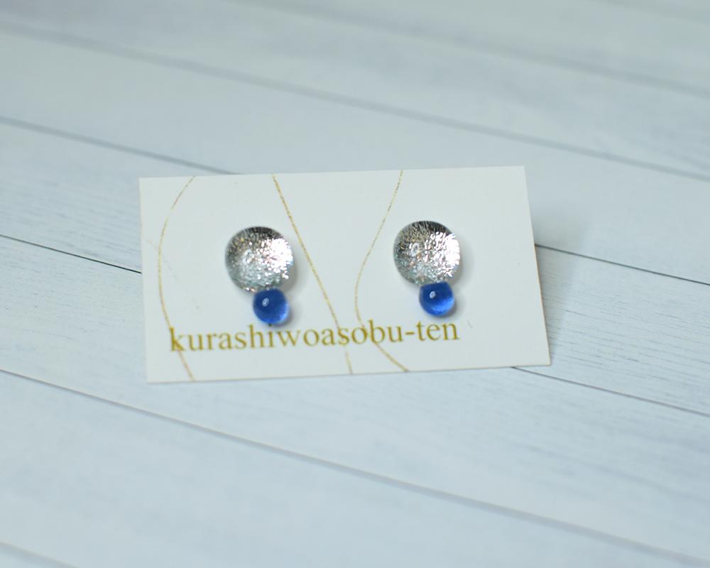 銀＋色つぶガラス（ピアス/ノンホール樹脂） | 11枚目