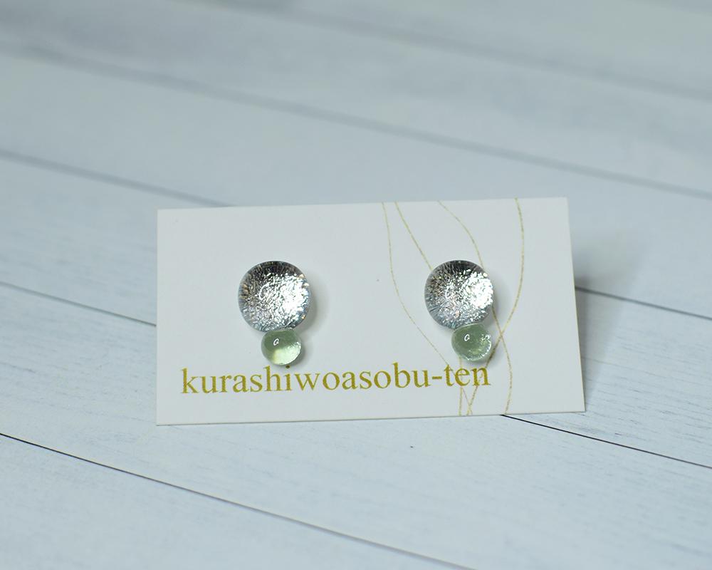 銀＋色つぶガラス（ピアス/ノンホール樹脂） | 13枚目