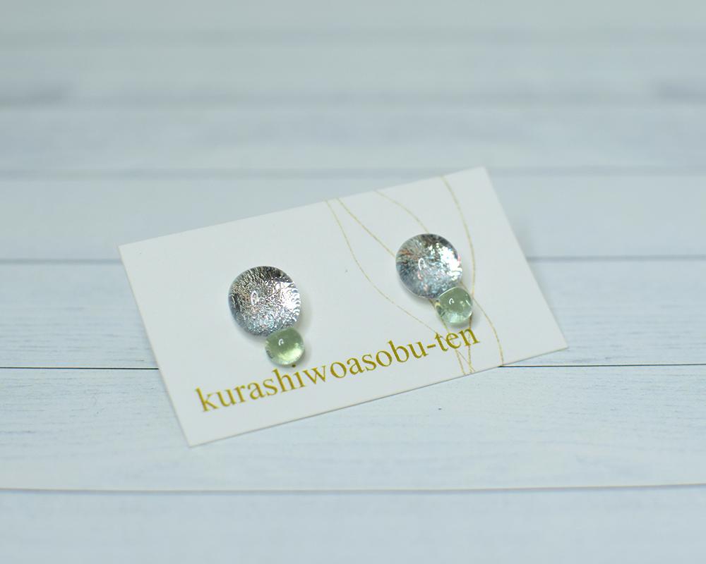 銀＋色つぶガラス（ピアス/ノンホール樹脂） | 14枚目