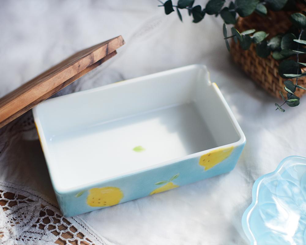 レモン×ブルーバターケース（木製の蓋） | 2枚目