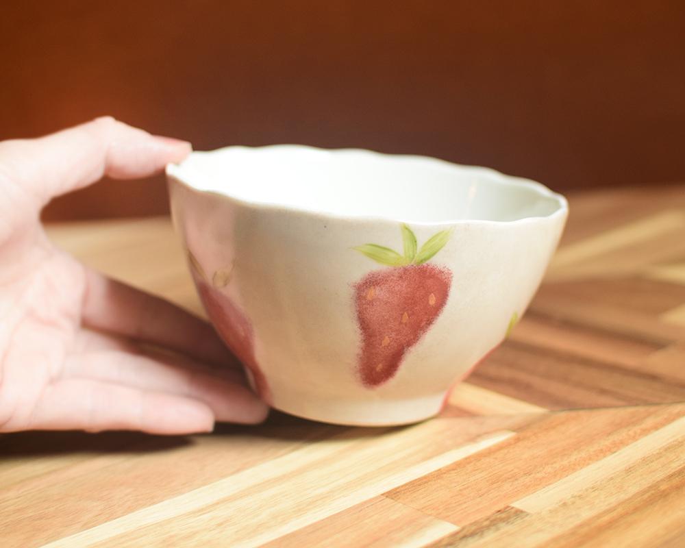 いちご×ベージュのフラワーボウル | 3枚目