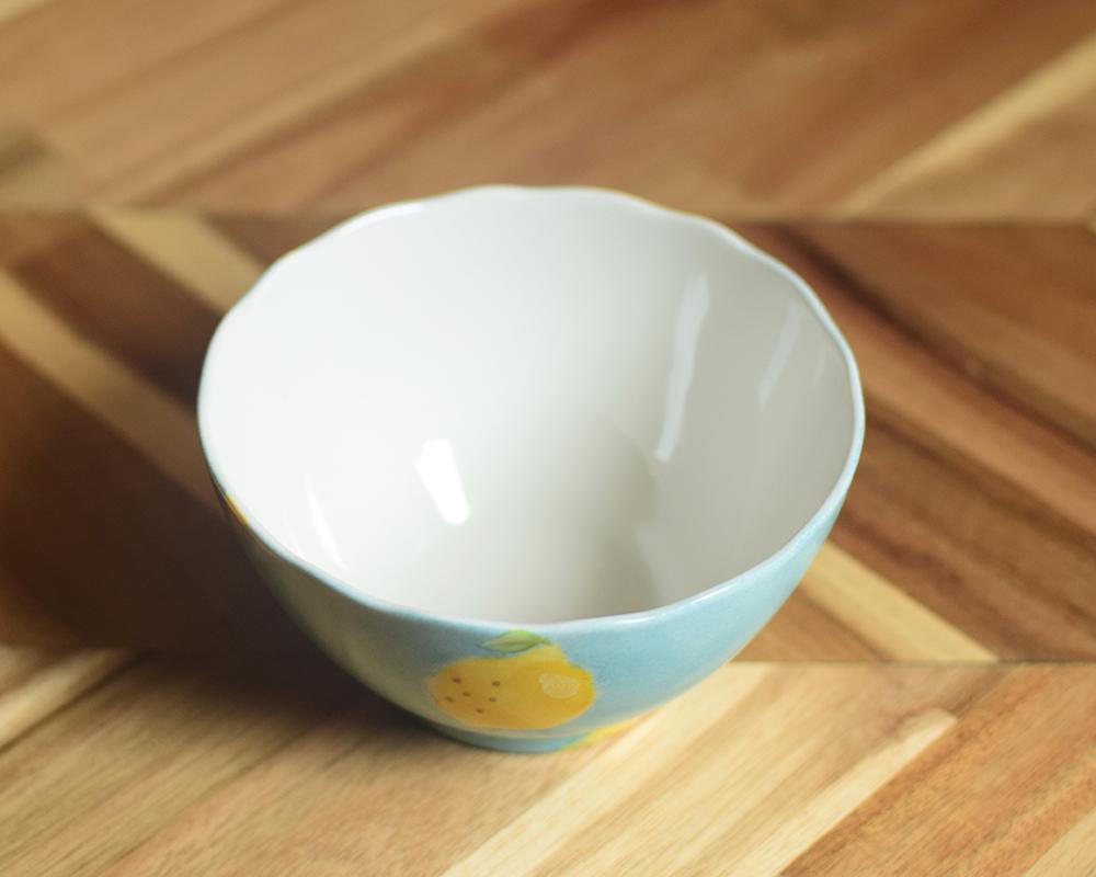 レモン×ブルーのフラワーボウル | 6枚目