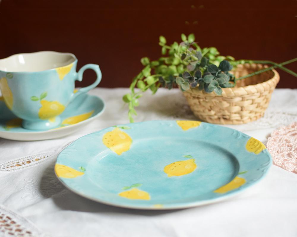 レモン×ブルーのスイートプレート