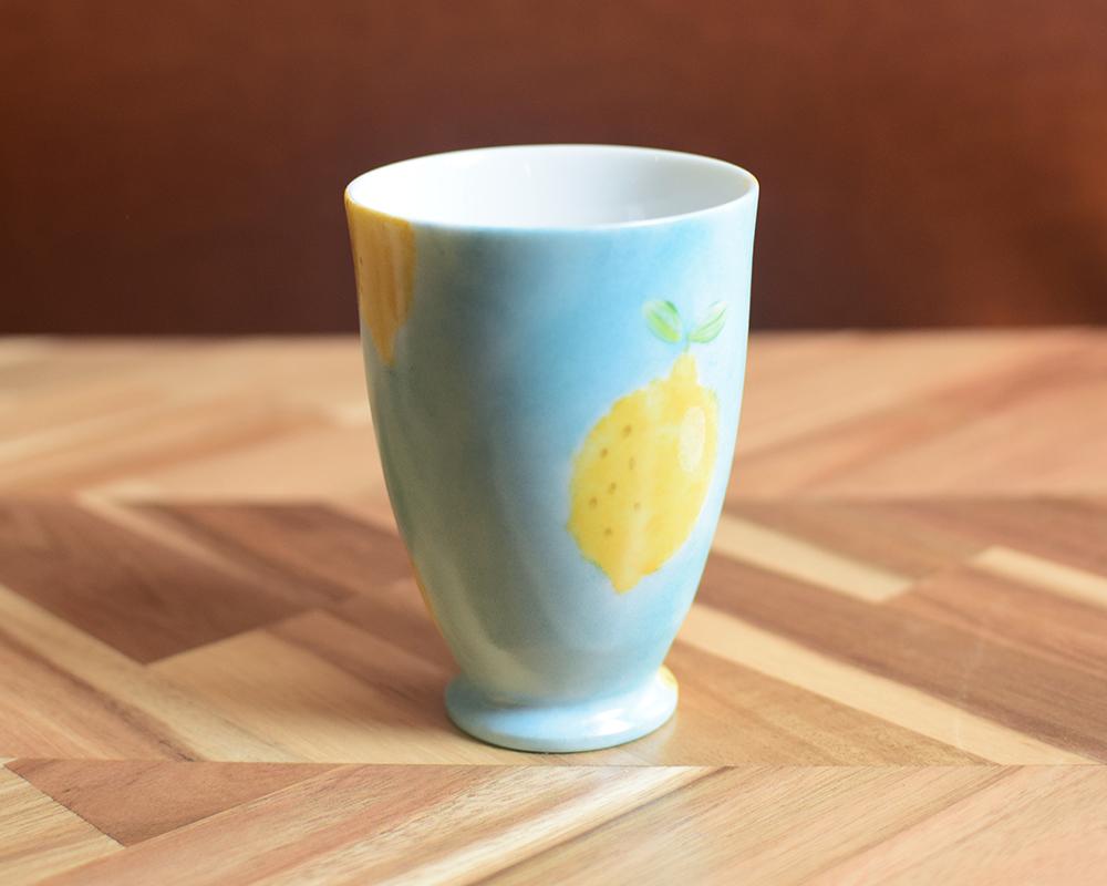 レモン×ブルーのスリムカップ（単品） | 5枚目