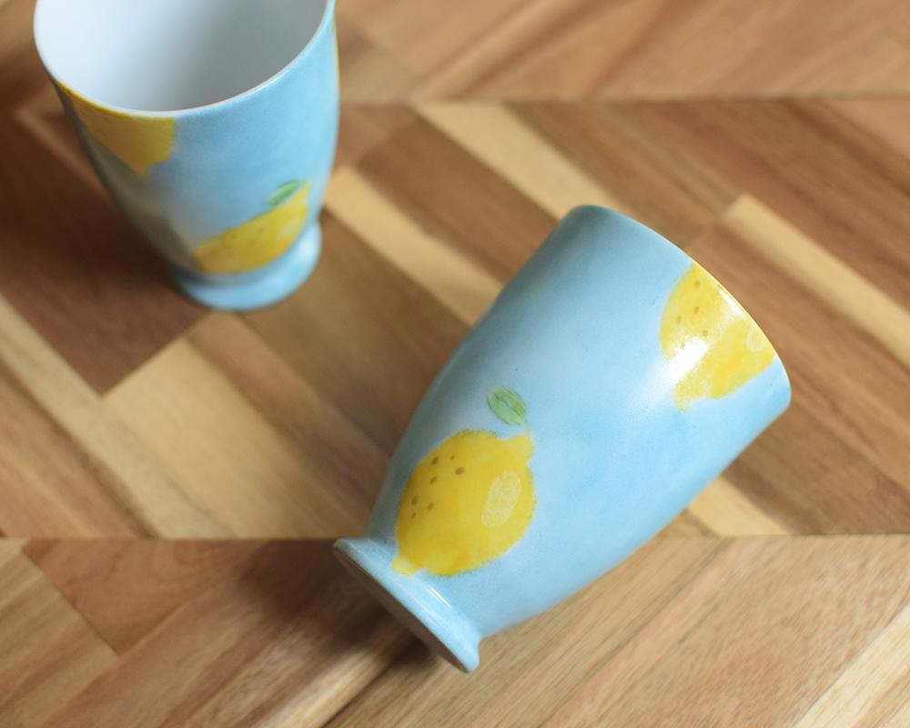 レモン×ブルーのスリムカップ（単品） | 7枚目