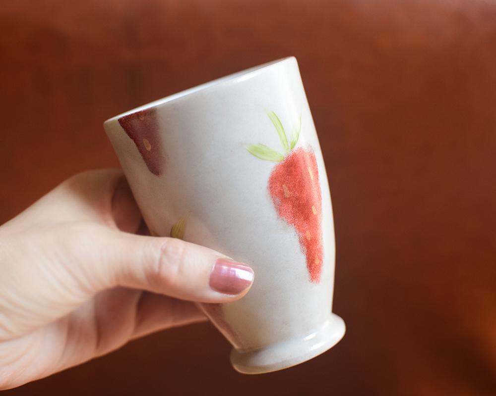 いちご×ベージュのスリムカップ（単品） | 2枚目