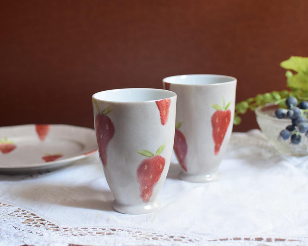 いちご×ベージュのスリムカップ（単品） | 3枚目