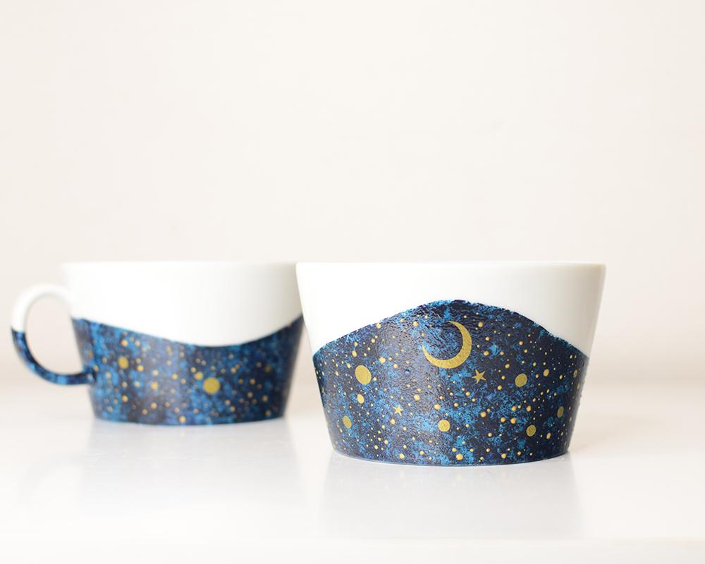 夜空と三日月のスープカップ（シルバー/ゴールド）単品 | 12枚目