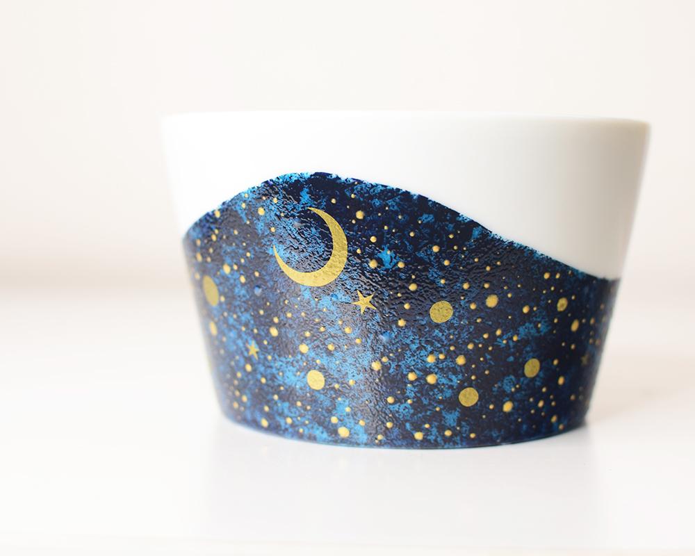 夜空と三日月のスープカップ（シルバー/ゴールド）単品 | 3枚目