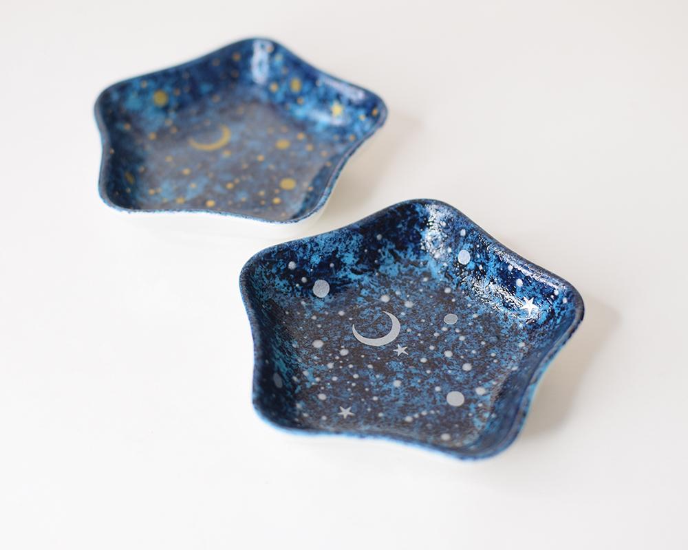 夜空と三日月～星の豆皿（シルバー/ゴールド）単品 | 2枚目