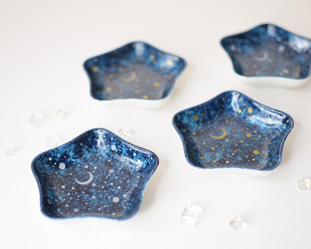 夜空と三日月～星の豆皿（シルバー/ゴールド）単品 | 5枚目