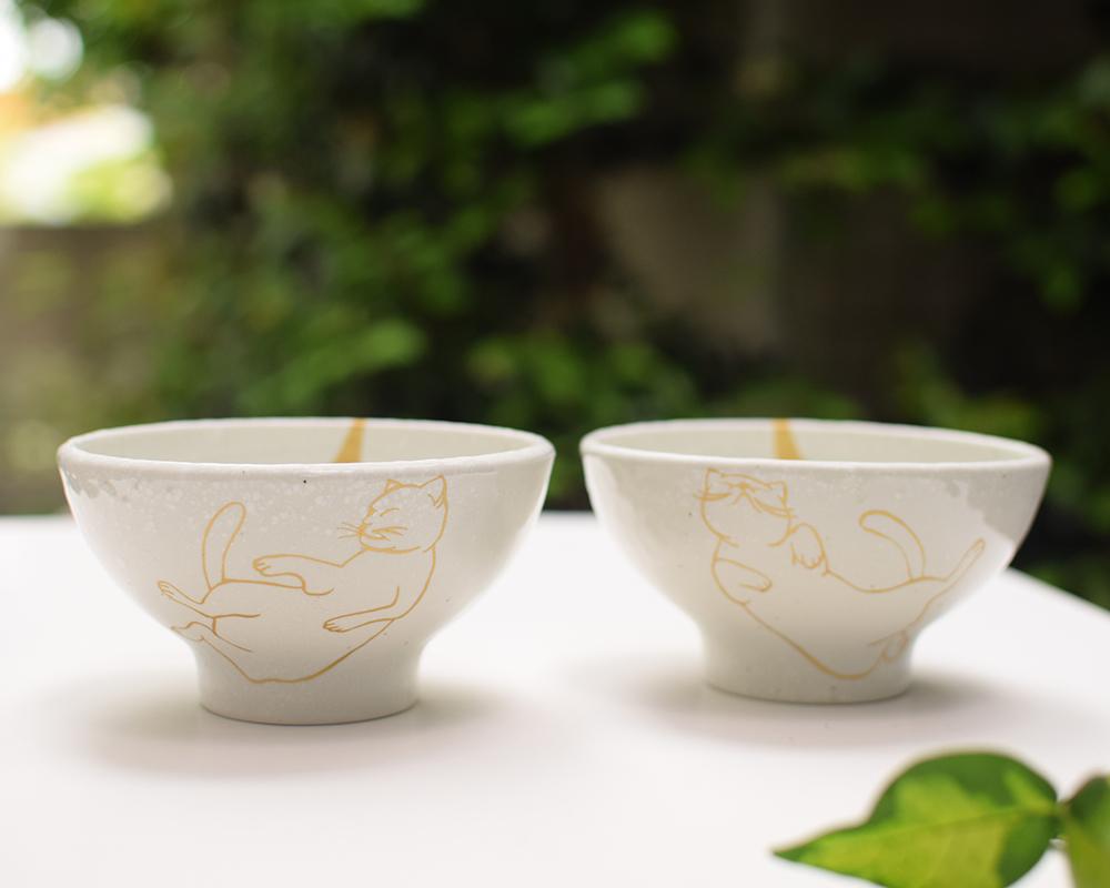 おひるね猫さん茶碗（単品）1枚目の画像