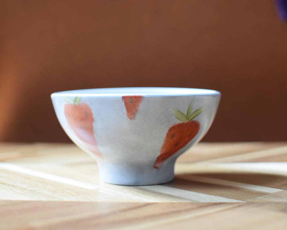 いちご×グレ－茶碗（単品） | 2枚目