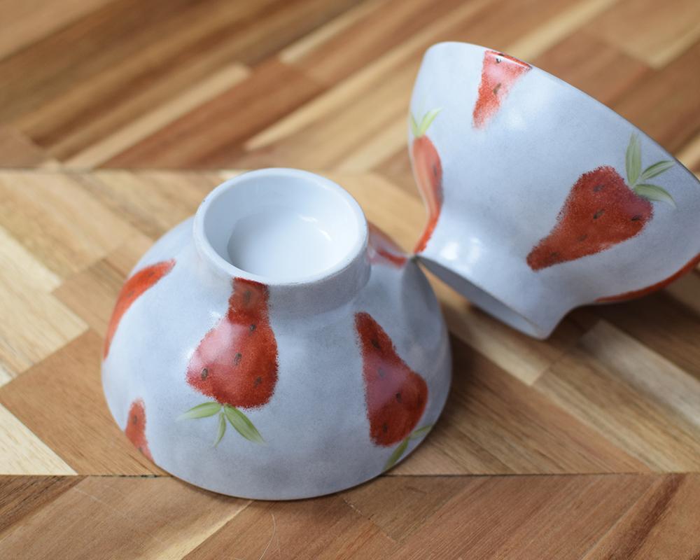 いちご×グレ－茶碗（単品） | 7枚目