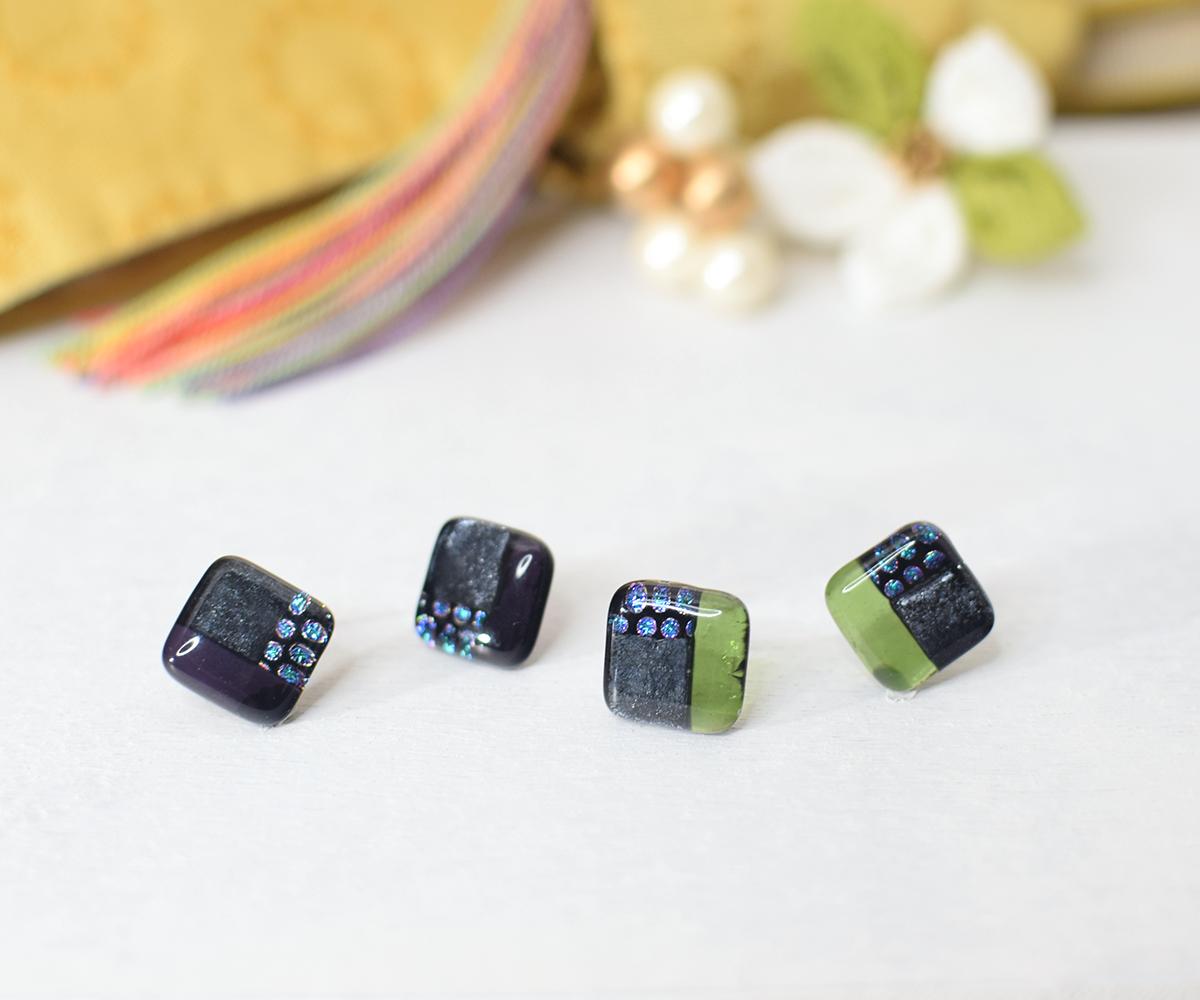 雅ガラススクエア（ピアス/イヤリング） | 2枚目