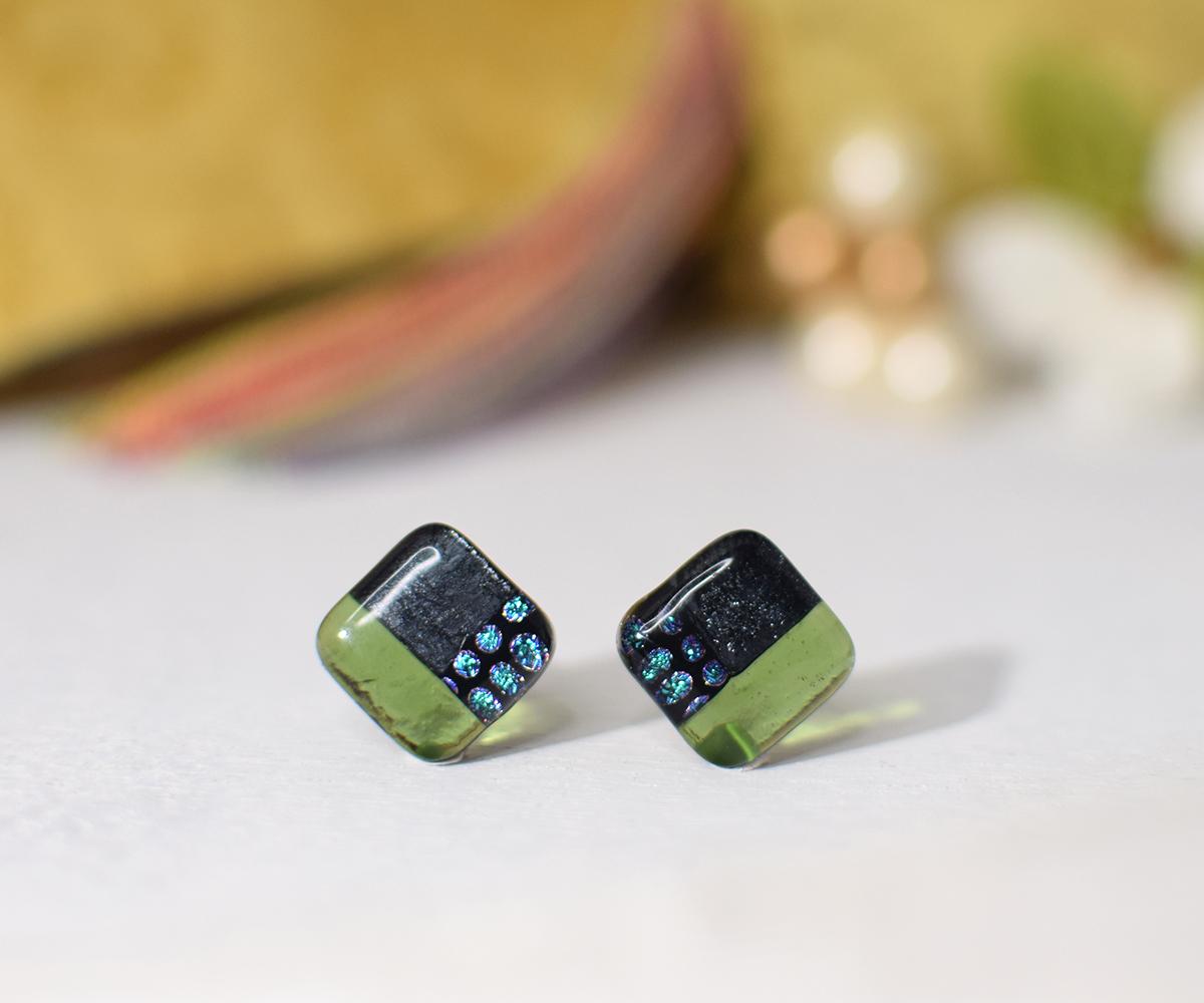 雅ガラススクエア（ピアス/イヤリング） | 3枚目