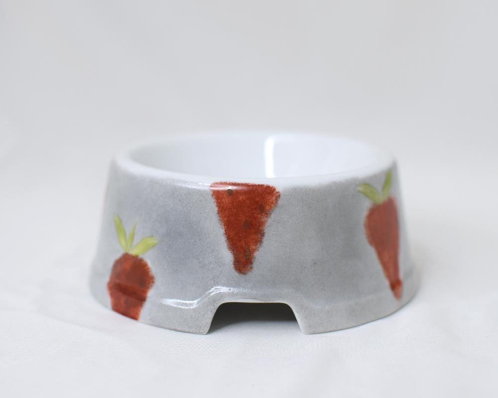いちご×グレーペットフードボウル（限定品） | 4枚目