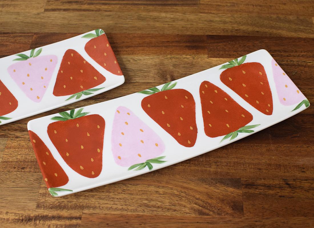 レトロないちご長角皿L | 4枚目