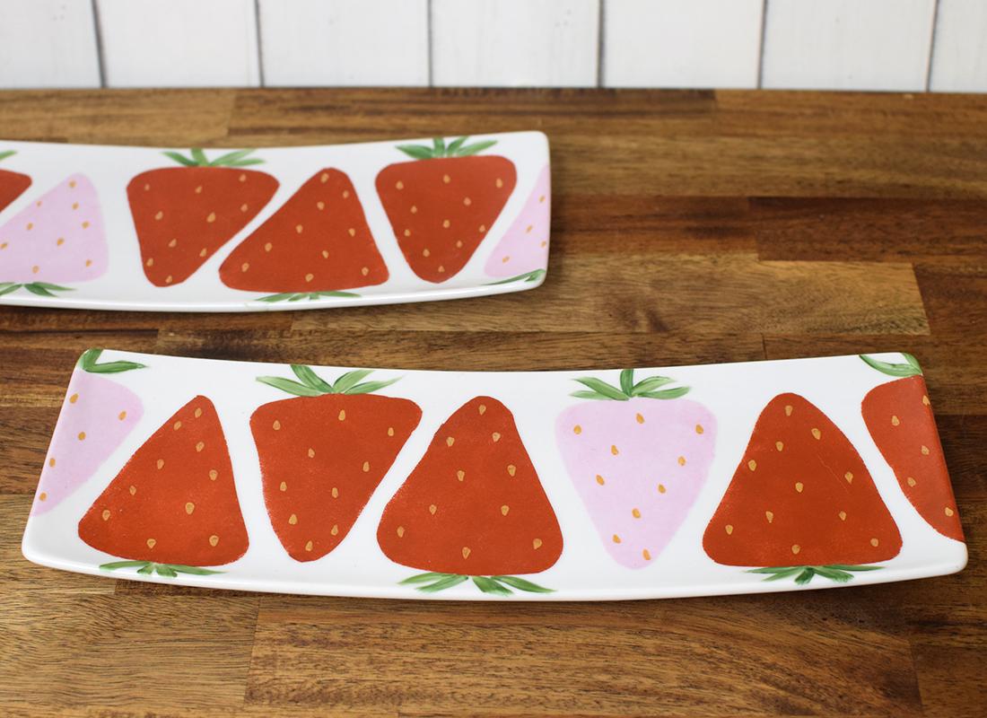 レトロないちご長角皿L | 5枚目