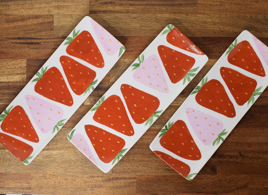 レトロないちご長角皿L | 7枚目