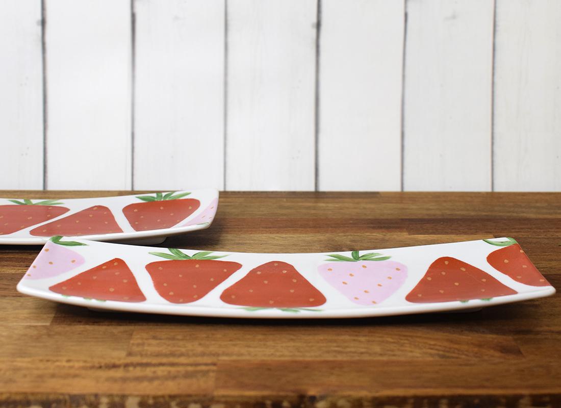 レトロないちご長角皿L | 8枚目