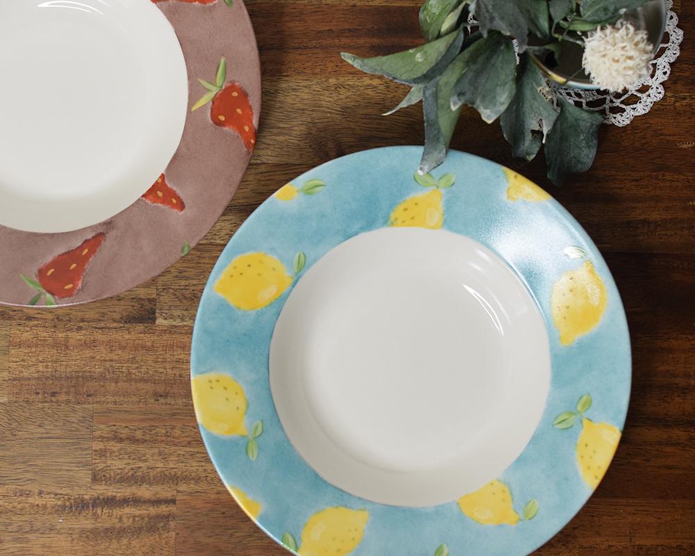 レモン×ブルーのリムボウル | 5枚目