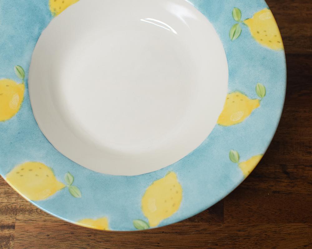 レモン×ブルーのリムボウル | 7枚目