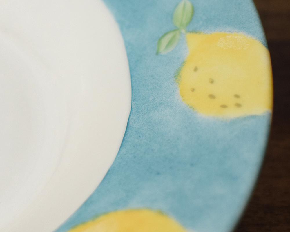 レモン×ブルーのリムボウル | 9枚目